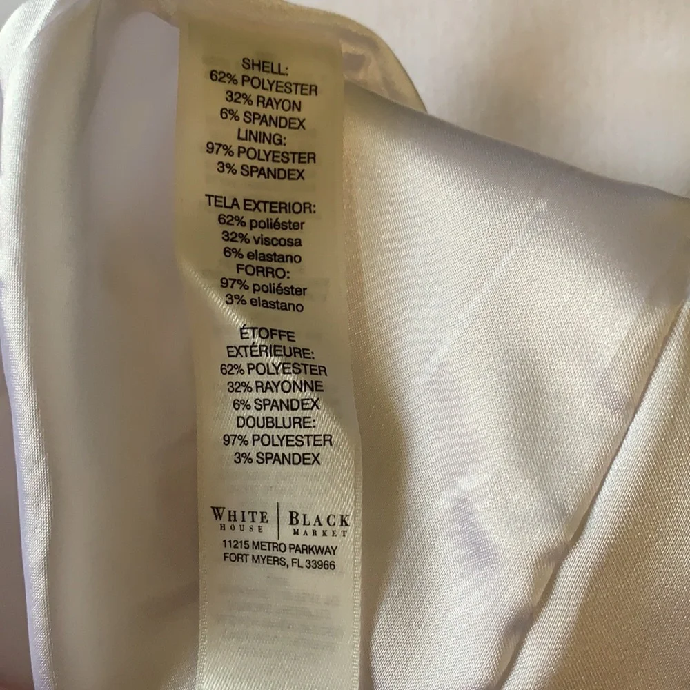 White House Black Market WHBM white dress 8 New NWT medium Sleeveless GORGEOUS - Picture 9 of 11